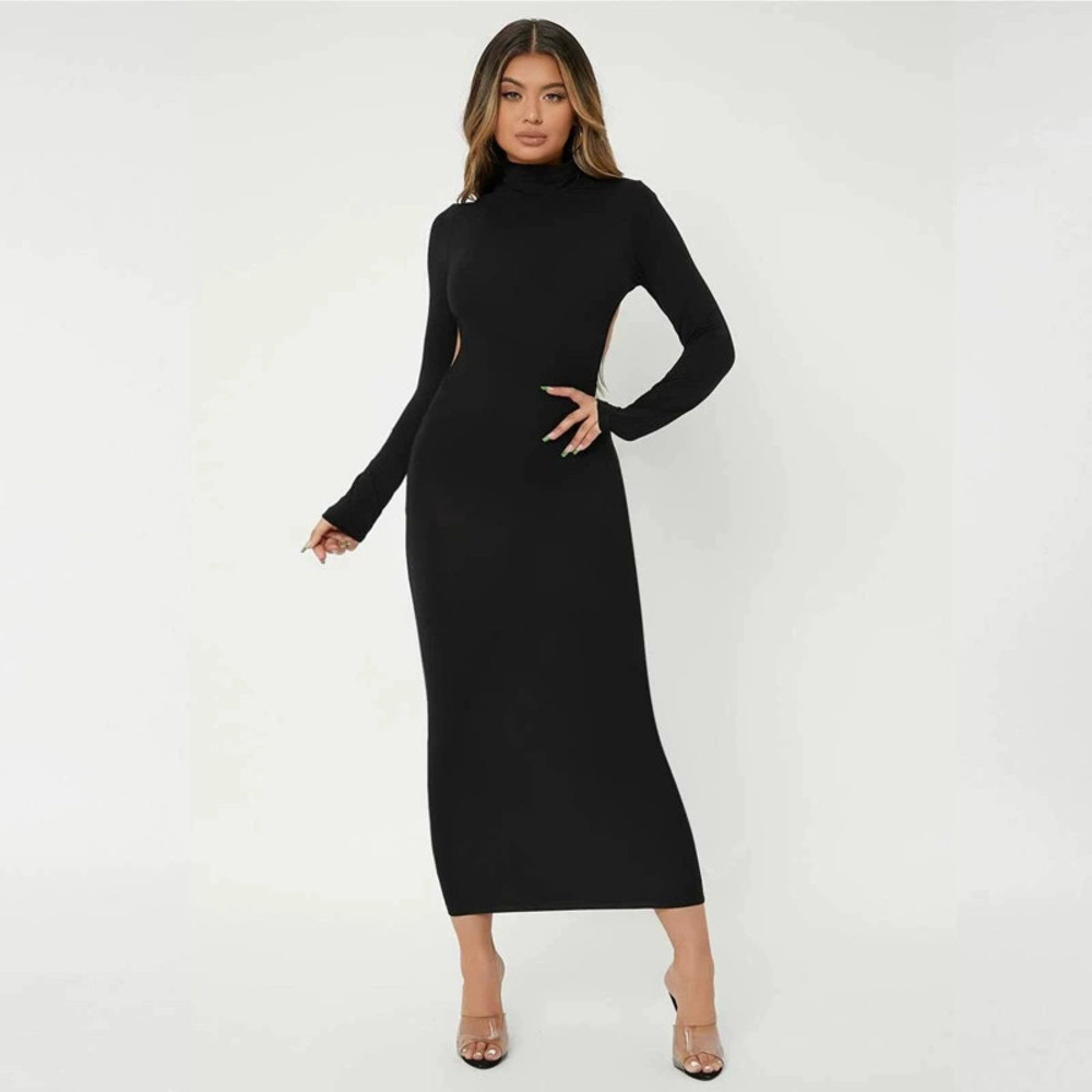 H&M Fall Womens Sexy Backless Maxi Dress Hot